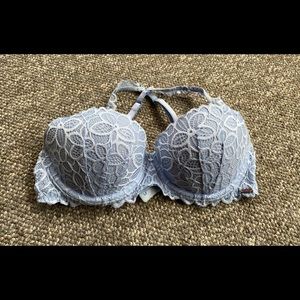 Victoria Secret PINK Light blue lace bra SZ 36C